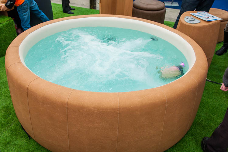 Detail view of luxury beautiful hot tub for relaxing