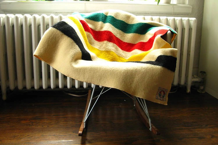 Pendleton Mills vintage HBC-style wool blanket