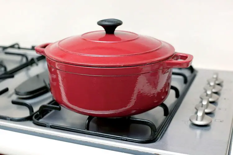 A backing pot isolated on a stove top