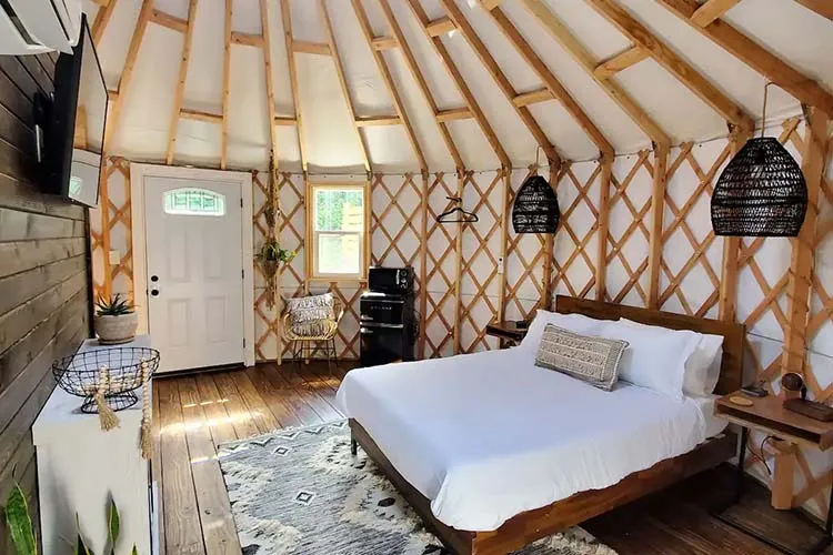 The Hummingbird is a Stylish 20ft Yurt house!