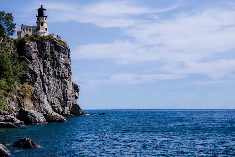 Split Rock Lighthouse on the north shore of Lake Superior in Northern Minnesota.