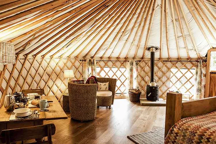 Inside a Luxury Yurt