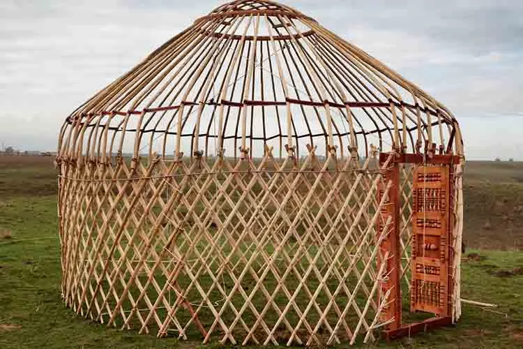 Detail of yurt photo