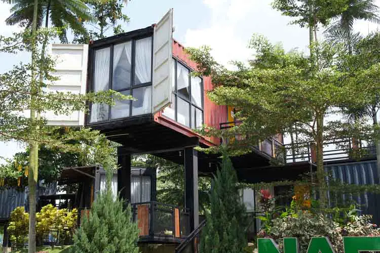 residential house made from shipping container